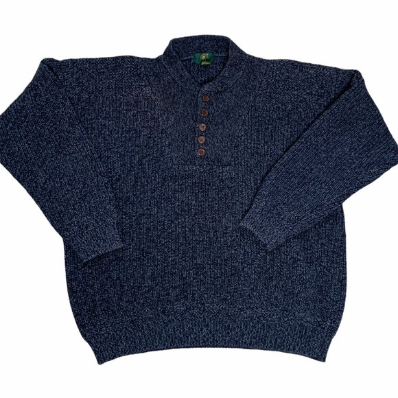 Vintage Club Room Heavy Knit Henley Sweater 15PE - Picture 3 of 7